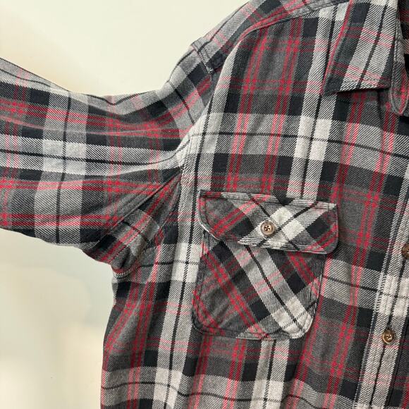 Duluth Trading Co Men's Burlyweight Flannel Shirt Button Down Plaid 2XL Tall - Picture 2 of 8
